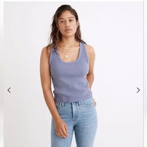Madewell waffle knit scoop tank top